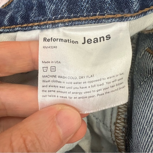 Reformation Stevie Jeans High Rise Straight Size 27 - Picture 9 of 10